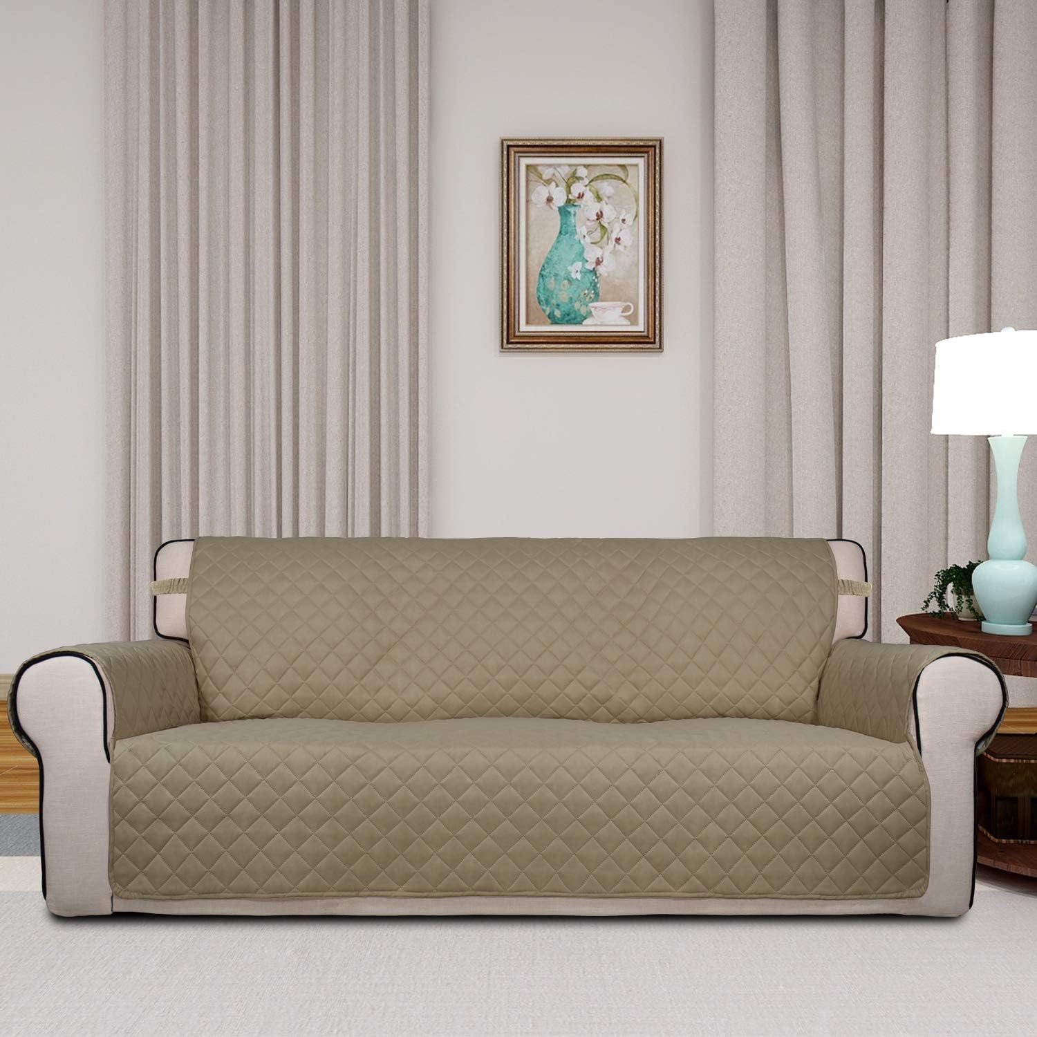 PureFit Reversible Quilted Couch Covers for Dogs Oversized Sofa Cover 78”