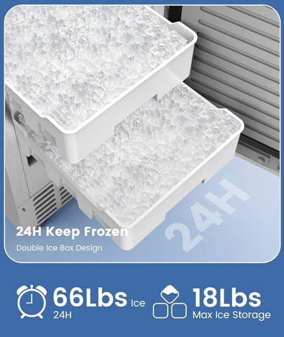 Electactic Nugget Ice Machine, Commercial Undercounter Ice Maker