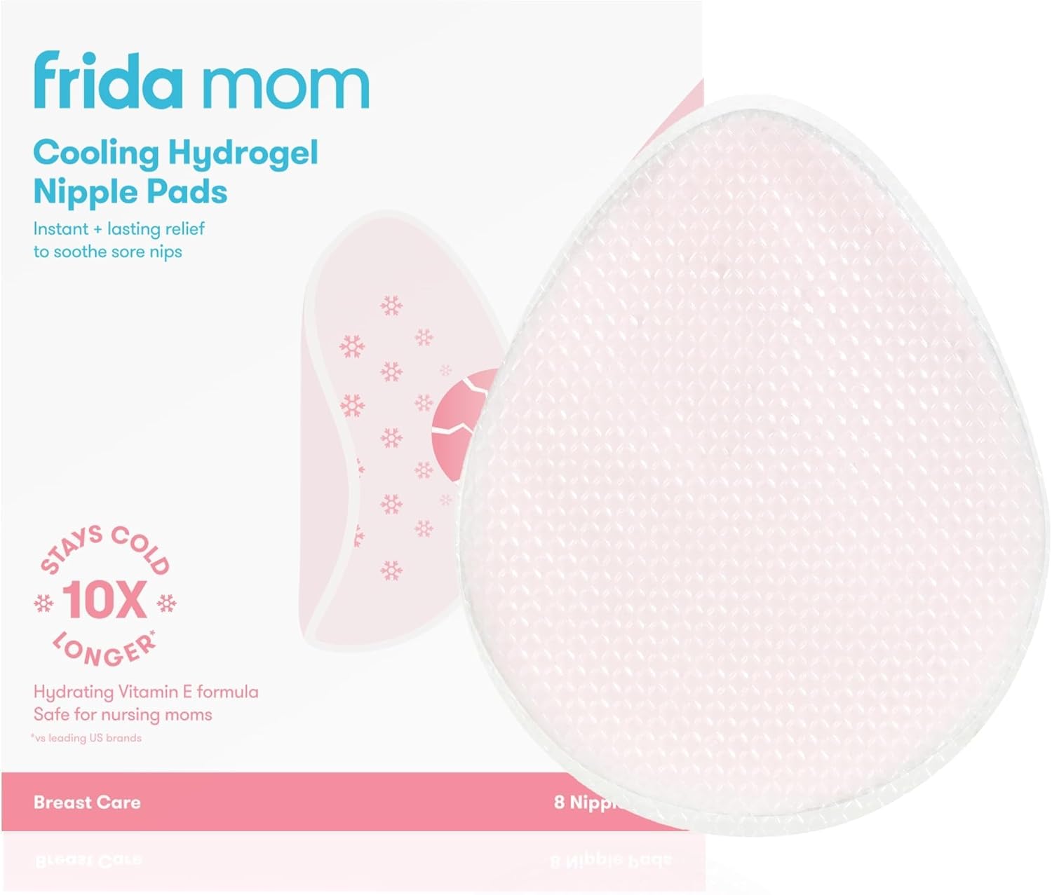 Frida Mom Nursing Pads, Cooling Hydrogel Nipple Pads for Hydration, 8ct