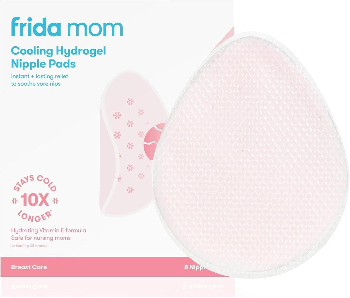 Frida Mom Nursing Pads, Cooling Hydrogel Nipple Pads for Hydration, 8ct