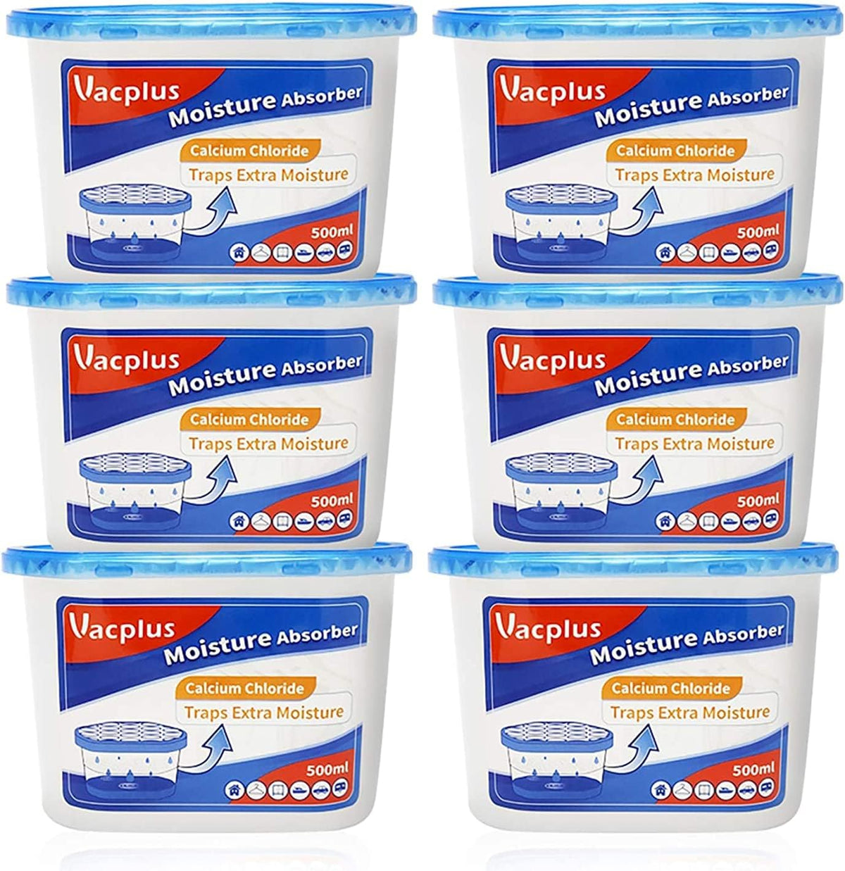 Vacplus Moisture Absorber, 10.5 OZ, Strong Absorption, Fragrance Free