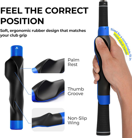 Golf Grip Trainer, Right-Hand Grip Corrector for Golf Club Grips