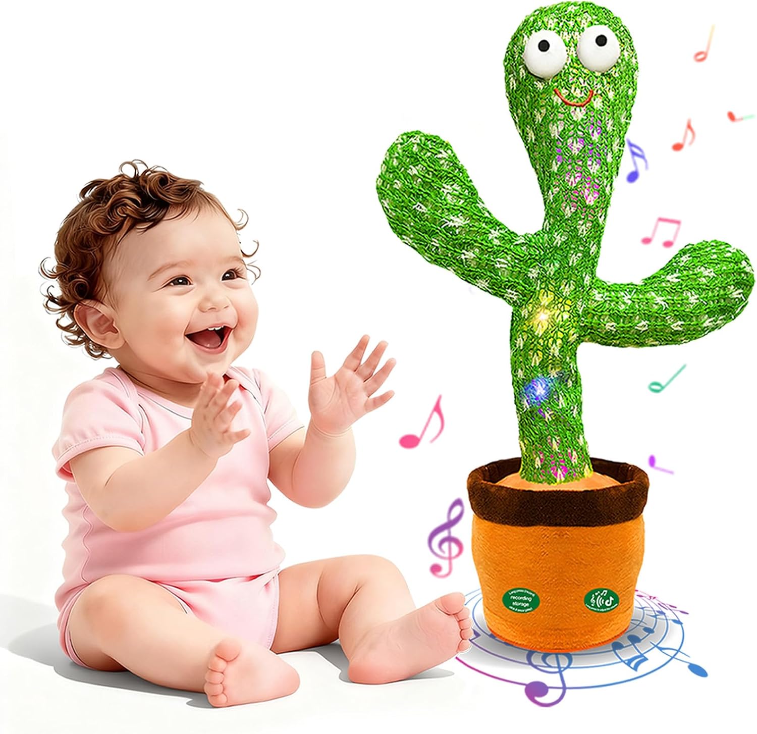 Hunfur Interactive Dancing Talking Cactus Toy, Repeat What You Say