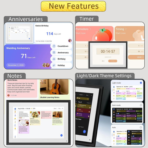 10.1" Smart Digital Calendar with Chore Chart & Touchscreen