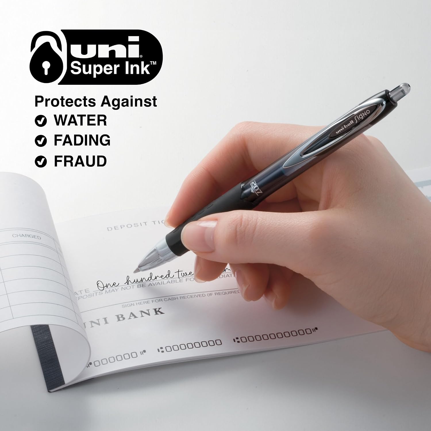 uniball™ 207 Gel Pens, Black Ink, 0.7mm Medium Point, Retractable, 36 Count | Smooth Writing, Fraud-Resistant, uni Super Ink™