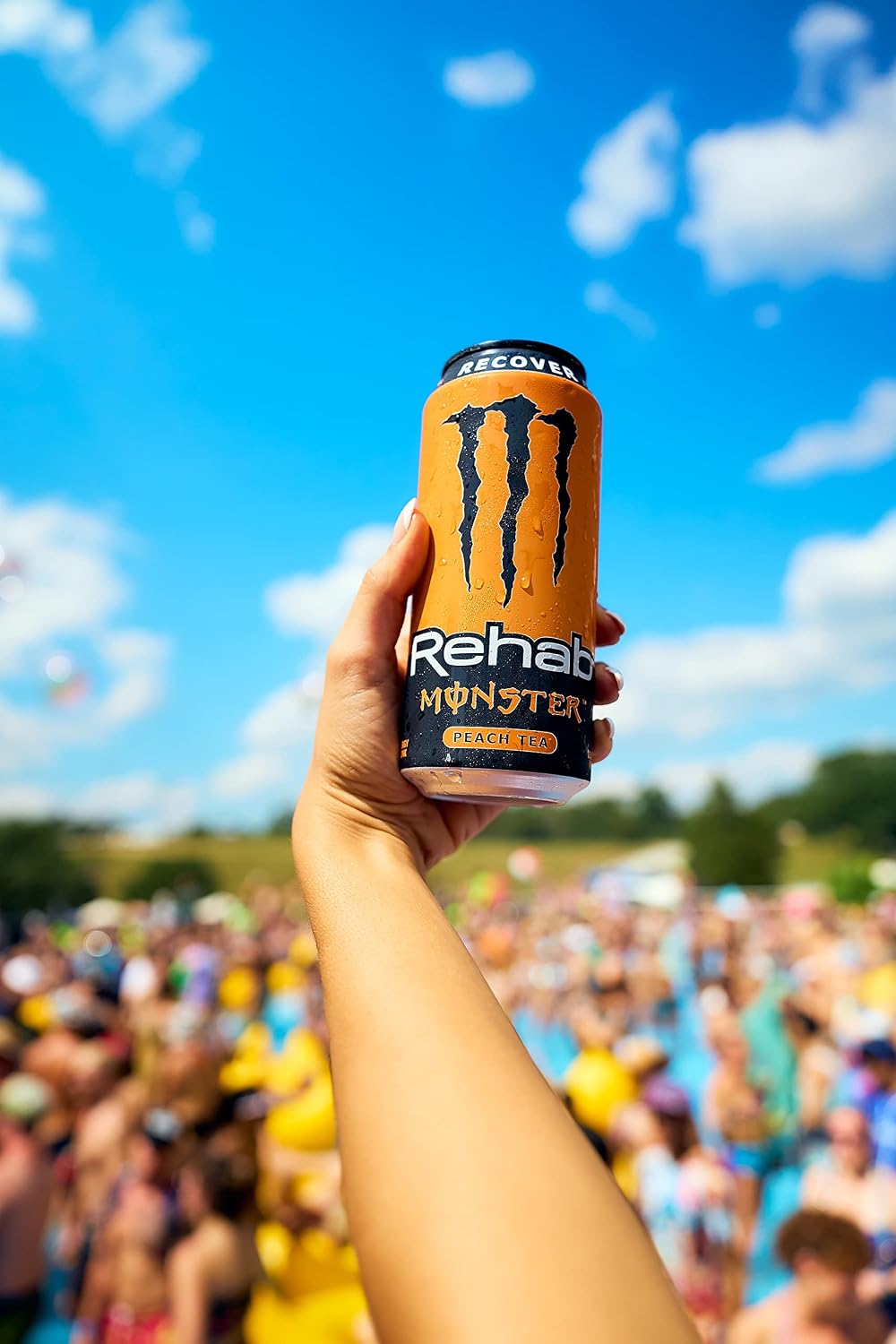 Monster Rehab Peach Tea + Energy, Energy Drink, 15.5 Ounce | Energy Iced Tea, Pack of 15