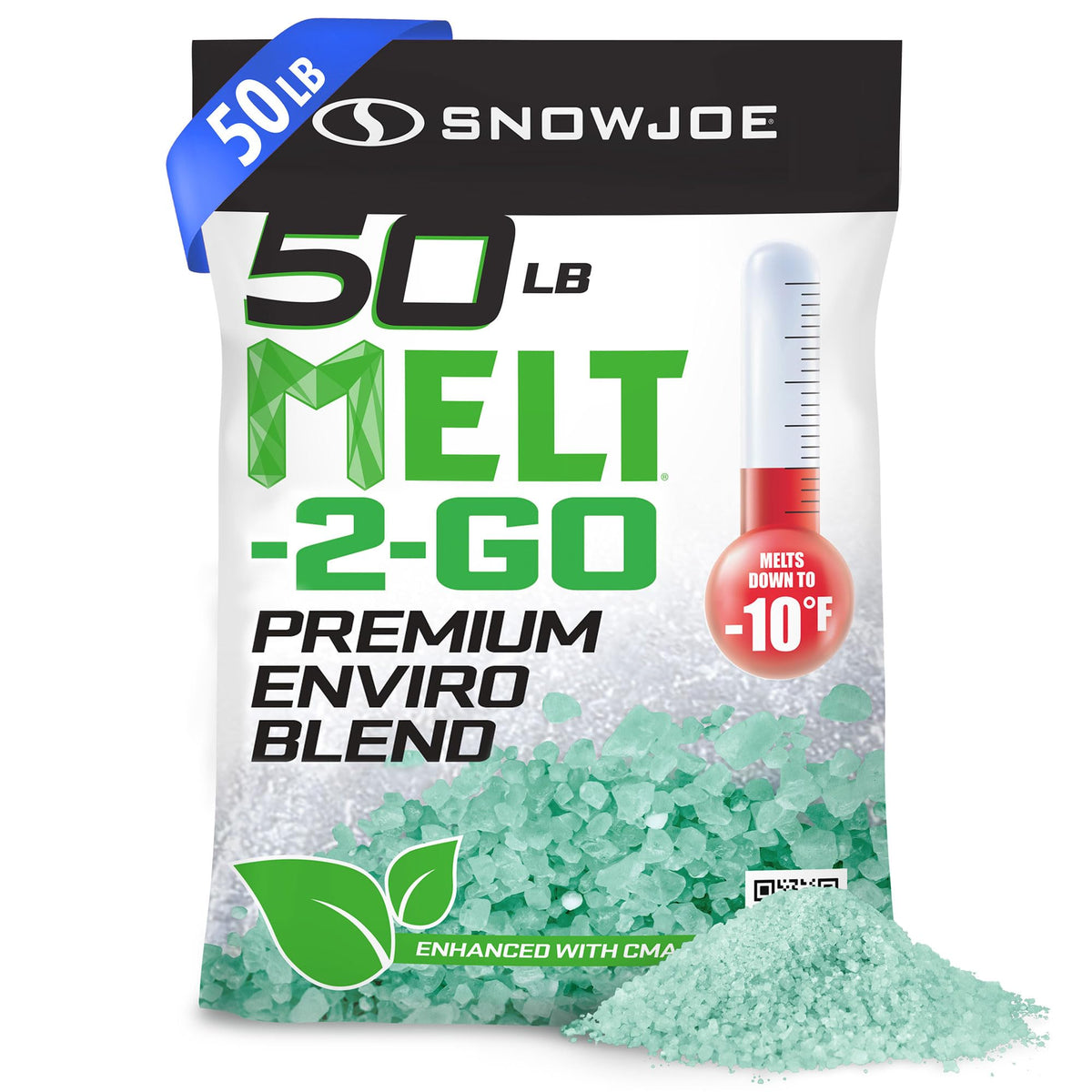 Snow Joe Ice & Snow Melt for Driveway, Concrete & Sidewalk, Melt-2-Go, 50-Pound Bag, Boxed