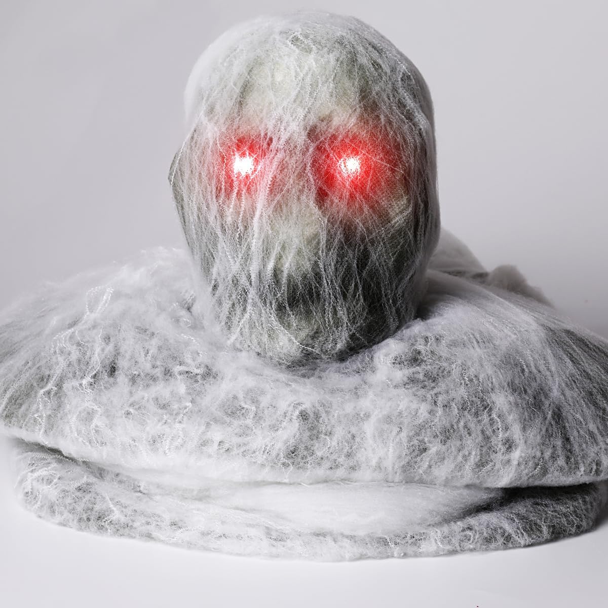 Halloween Decorations, 72 inches Scary Hanging Cocoon Corpse Props with Spooky Sound Effect and Lighted LED Eyes, Halloween Decorations Outdoor for Garden Lawn Indoor