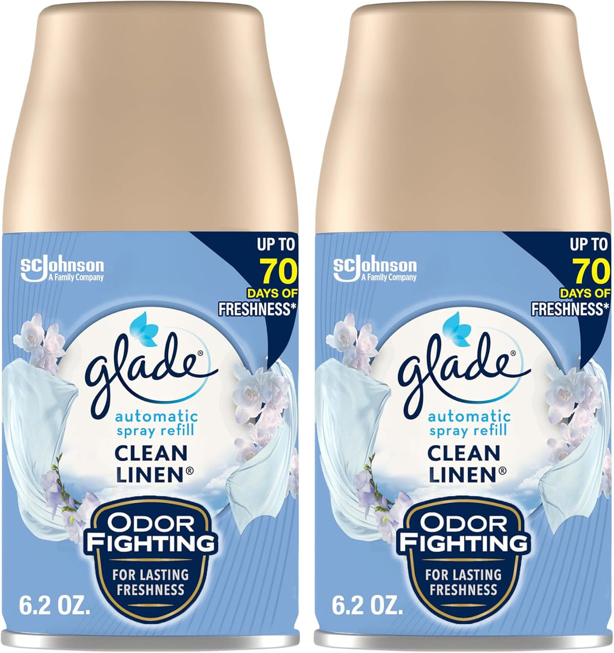 Glade Automatic Spray Air Freshener Refill, Clean Linen, 2 Count