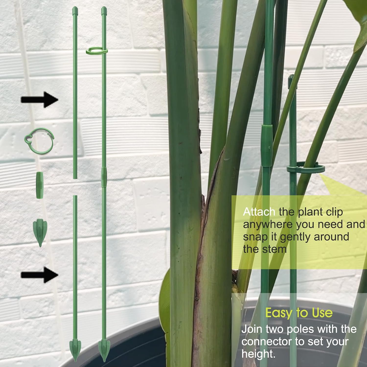 RIFNY Plant Stakes for Indoor Plants, 14 Inch Plant Support Stakes, 16 PCS