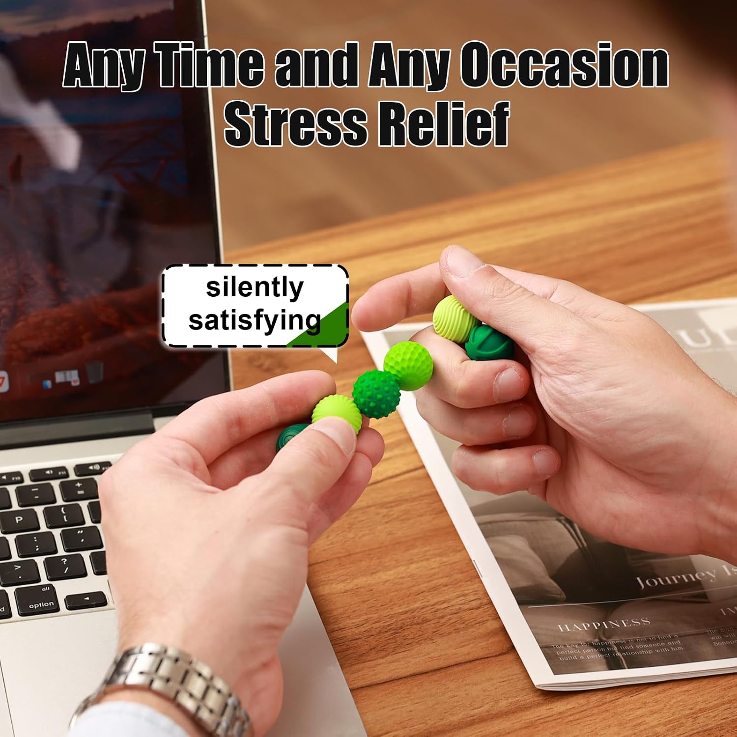 Magnetic Fidget Balls, 6 Pack Silicone Sensory Toys for Adults & Teens