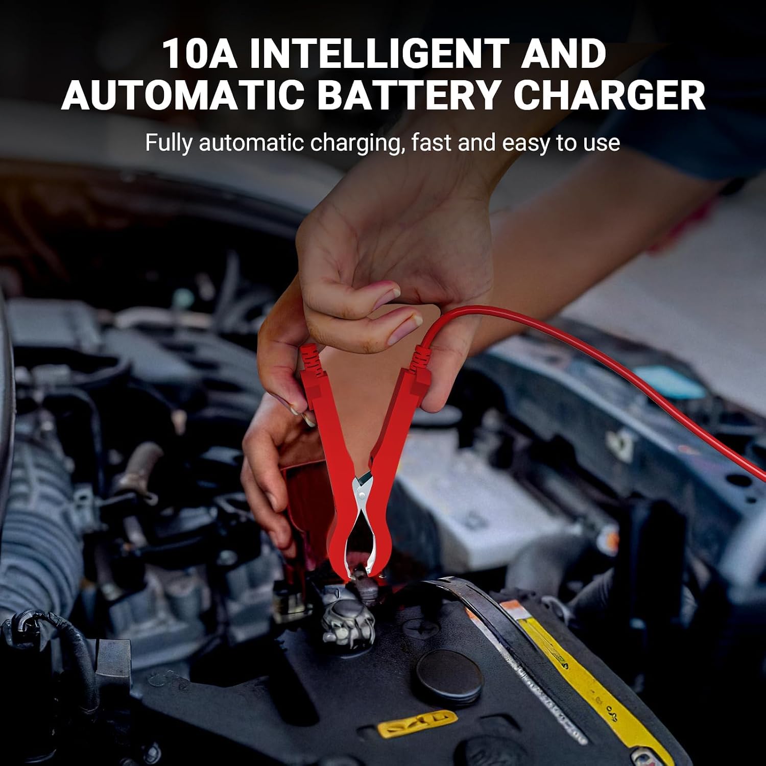 Car Battery Charger 12V 10A Smart Trickle Charger Fully Automatic