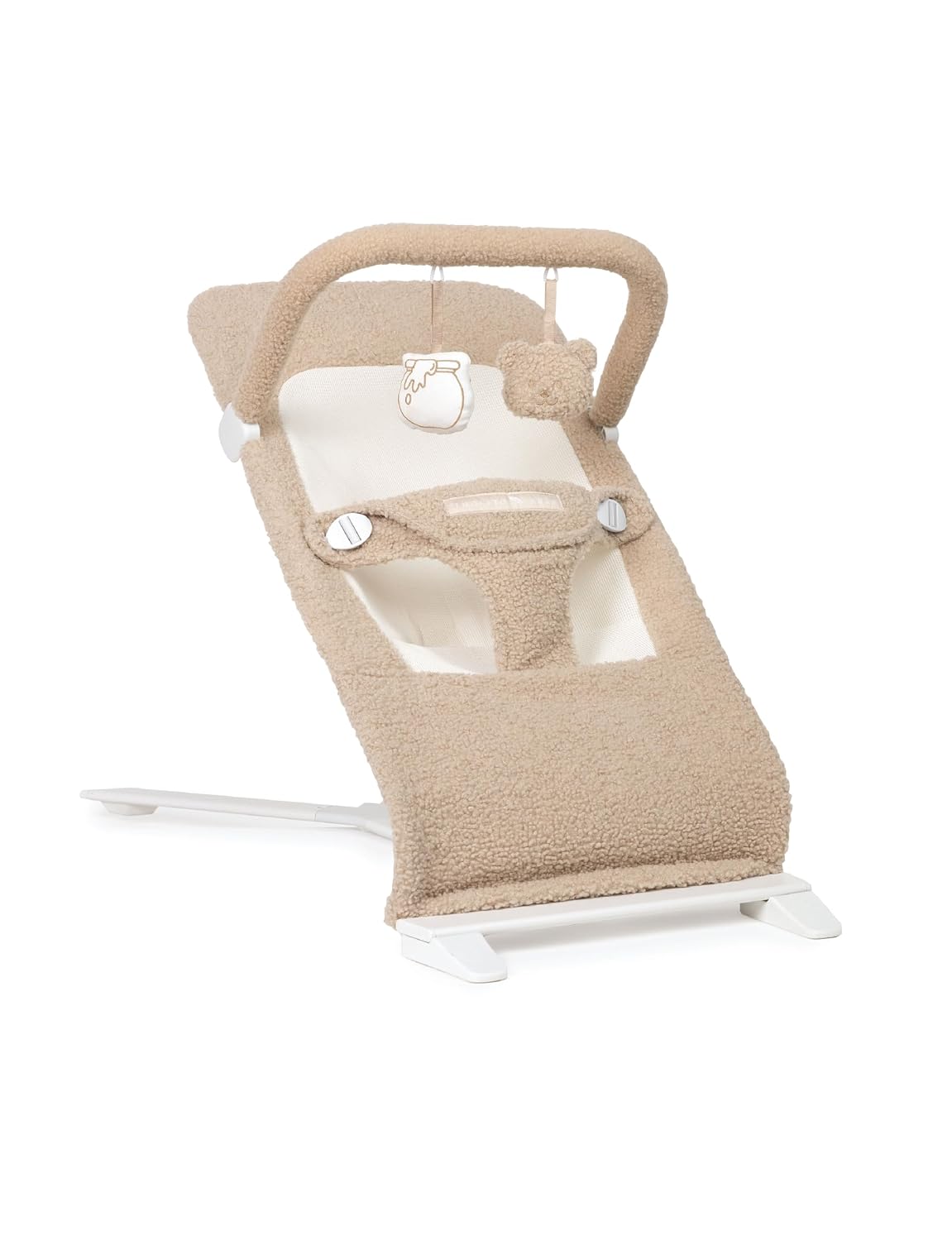 Baby Delight Alpine Deluxe Portable Bouncer, Tan Sherpa