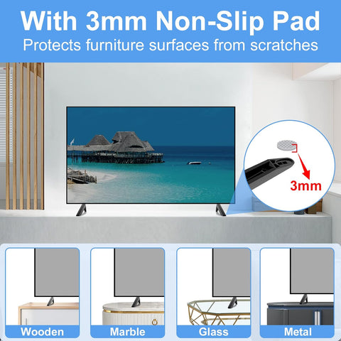TV Legs for TCL Roku TV Stand Legs, for 28" 32" 40" 43" 49" 50" 55" 65" Roku Smart TV, Replacement Legs for TCL TV Legs 55S401 50S546 50S423 43S431 40S325 28S405 with Screws