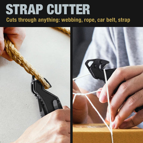 GOOD WORKER Legal Pocket Knife with 2.95” Serrated Blade, Glass Breaker, Seat Belt Cutter - EDC Sharp Folding Knives with Portable Clip - Small Tool for Tactical Camping Survival Hiking - Gifts for Men, Women