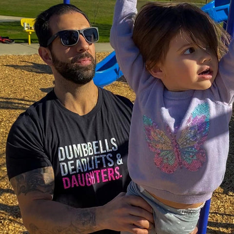 DadBod Dumbbells Deadlifts and Daughters Shirt
