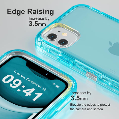 Follaroma for iPhone 11 Case, Heavy Duty Protection, Blue