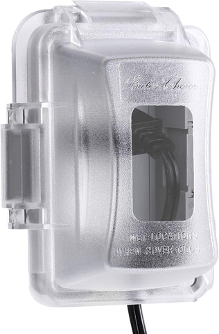 Bates- Weatherproof Electrical Outlet Cover, 1-Gang Outdoor Plug Cover