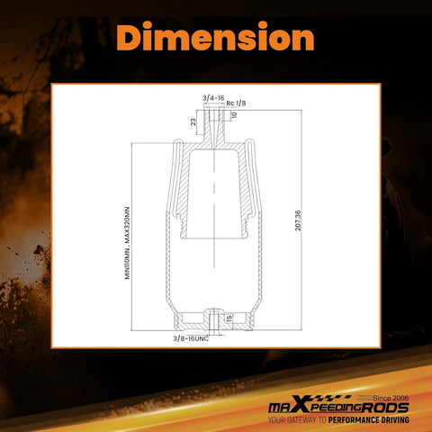 maXpeedingrods Cab Air Ride Suspension Spring Bag for Peterbilt 379 Trucks