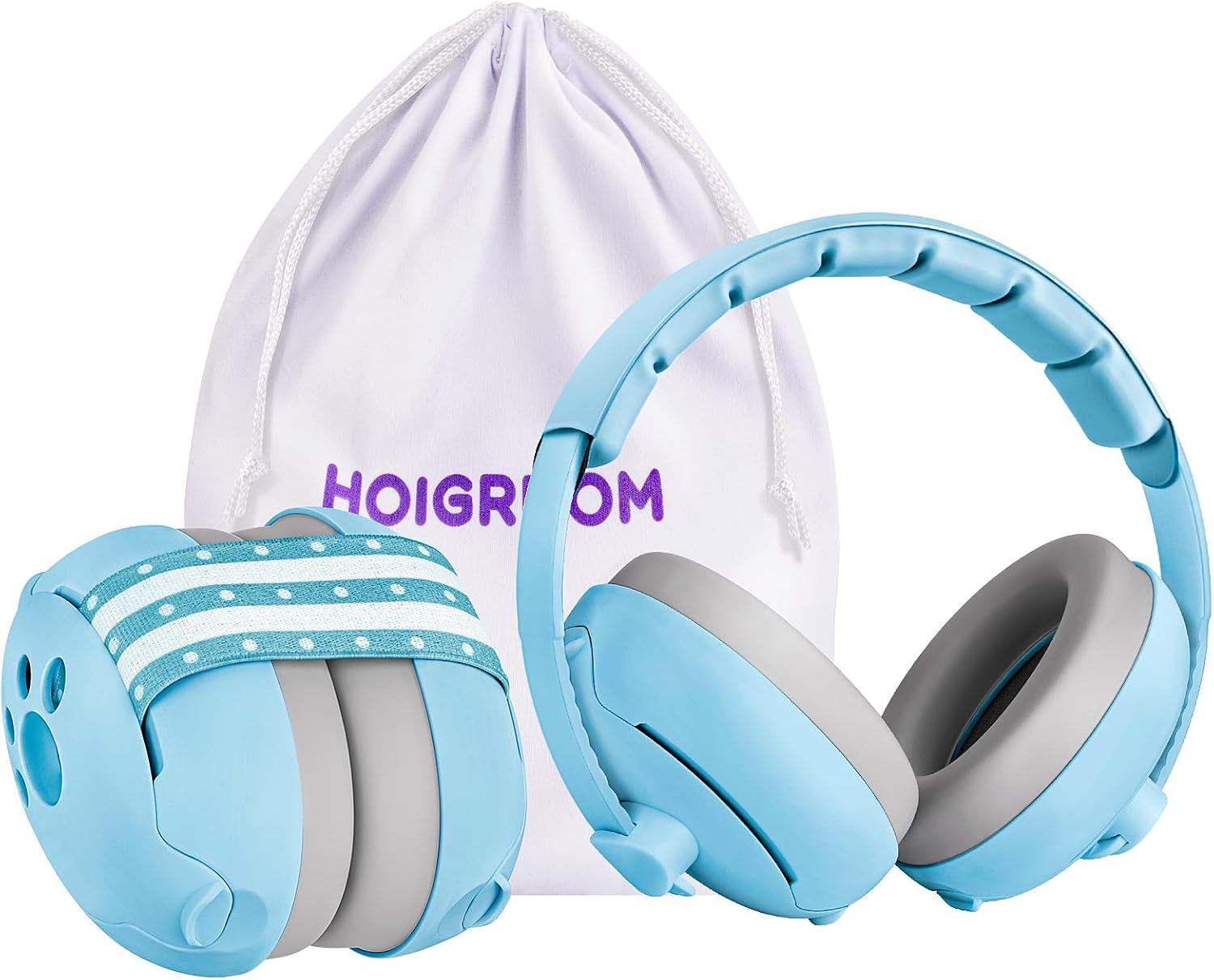 Baby Headphones for Noise, 2-in-1 Baby Ear Muffs Noise Protection