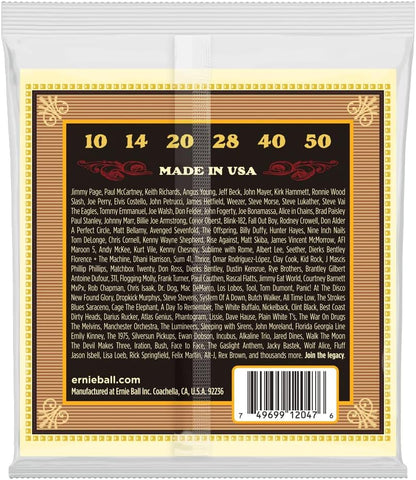 Ernie Ball Earthwood Silk and Steel Extra-Soft Acoustic Guitar Strings, 10-50 Gauge (P02047)