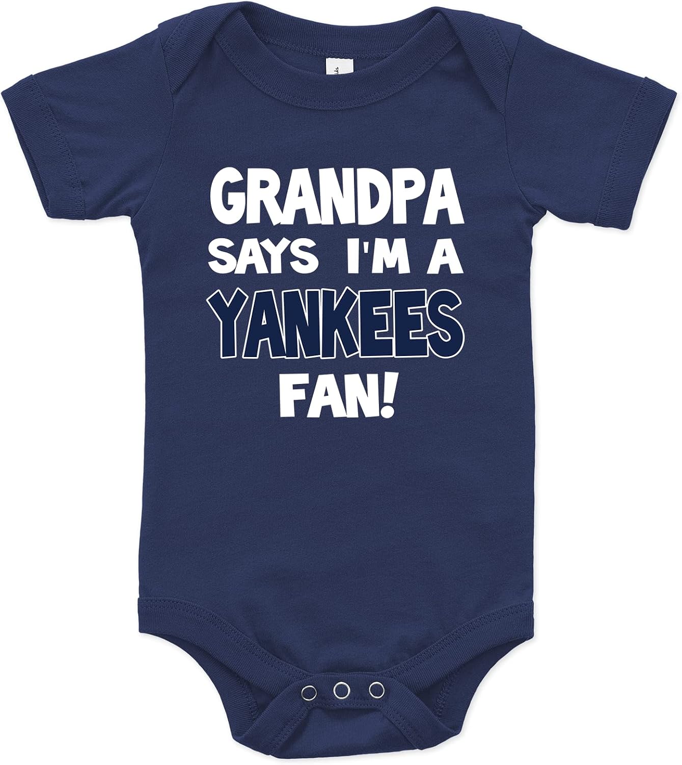 NanyCrafts Baby's Grandpa Says I'm a Yankees Fan Bodysuit, Baby Yankees Fan
