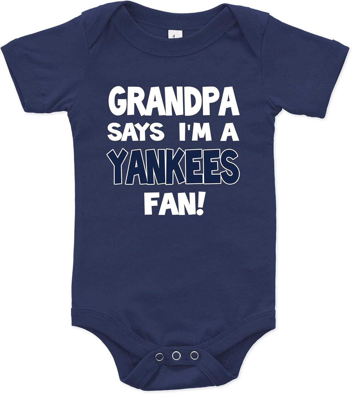 NanyCrafts Baby's Grandpa Says I'm a Yankees Fan Bodysuit, Baby Yankees Fan