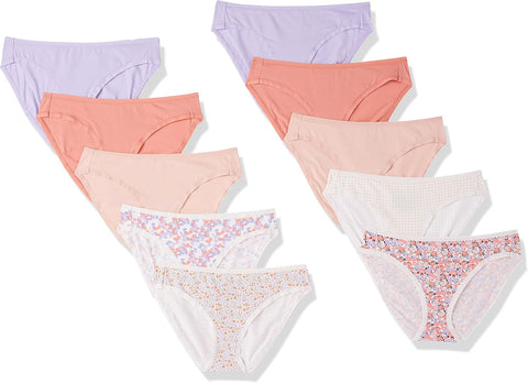 Amazon Essentials Women's Cotton Spandex Bikini Brief Underwear (Available in Plus Size)