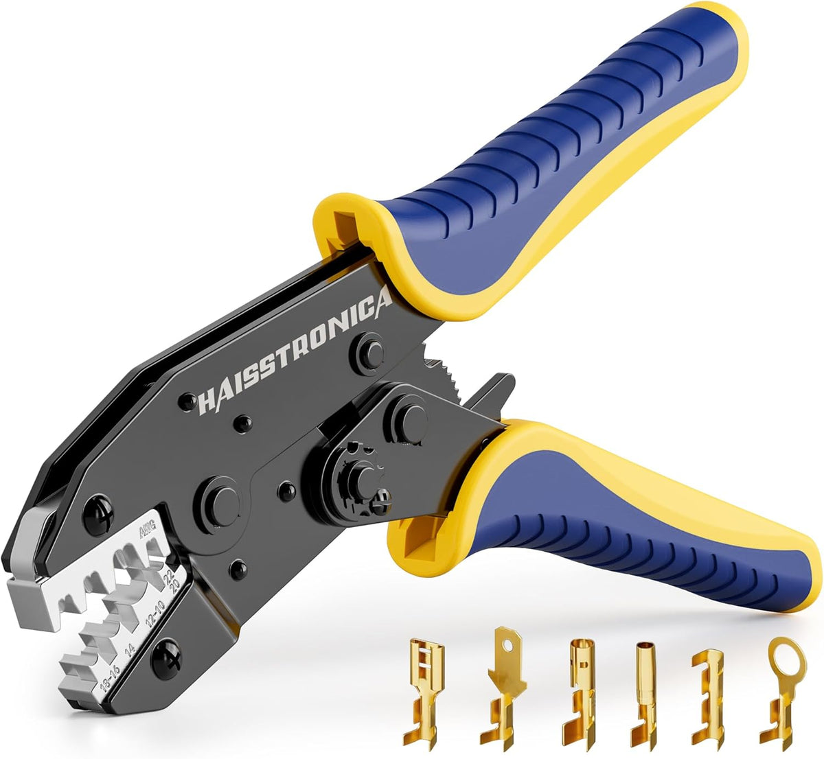 haisstronica Crimping Tool for Open Barrel Terminals, AWG 22-10, HS-5327