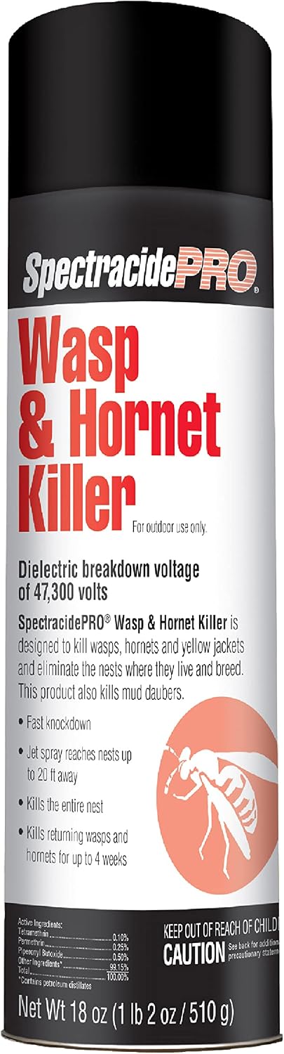 SpectracidePRO Wasp & Hornet Killer Spray, Kills Entire Nest, 18 Oz