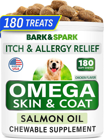 Omega 3 for Dogs - Fish Oil for Skin & Coat Health, Itch & Allergy Support