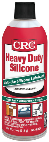 CRC Heavy Duty Silicone Lubricant, 11 Wt Oz, Clear Colorless Liquid