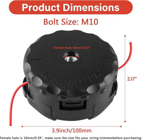 VIABRICO Trimmer Head Compatible for Echo Speed Feed 400 Bump SRM-225 SRM-210 SRM-230 Pas225 Pas210 Pas211 Weed Eater Head Replacement 14 Pack