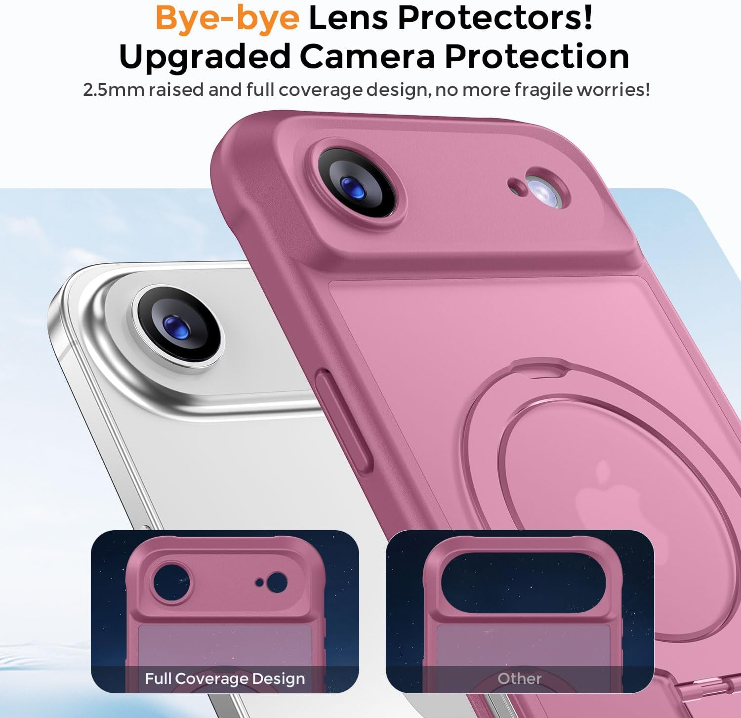 MOCCA Magnetic for iPhone 17 Air Case with Stand,Lavender Purple