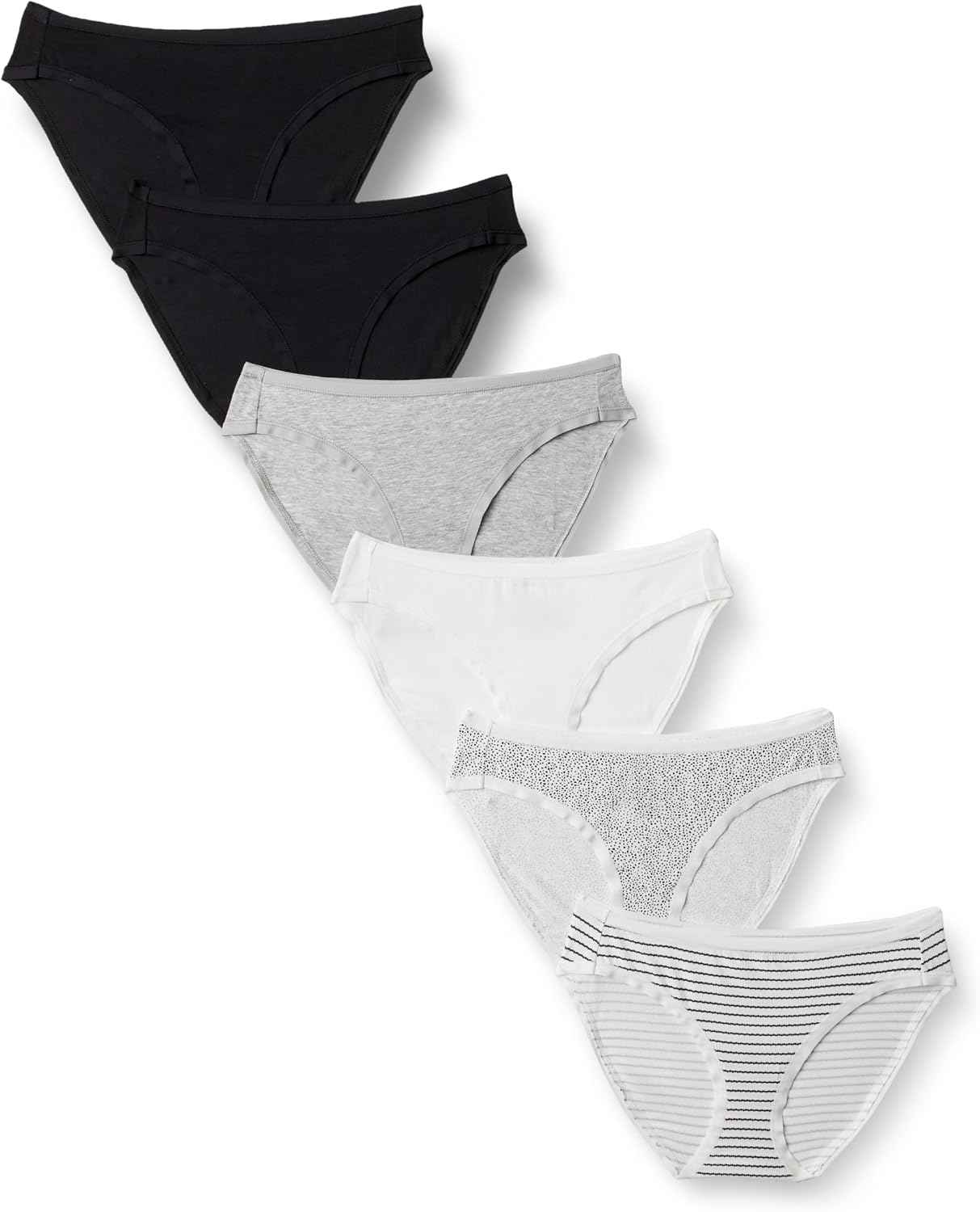 Amazon Essentials Women's Cotton Spandex Bikini Brief Underwear (Available in Plus Size)