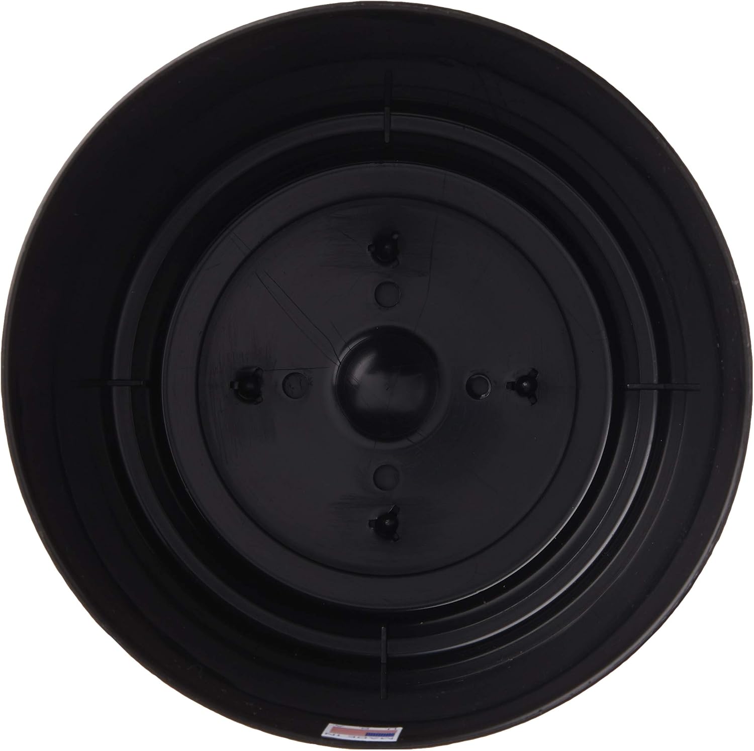Novelty Majestic Full Depth Round Cylinder Pot, Glossy Black, 6-Inch (10068)