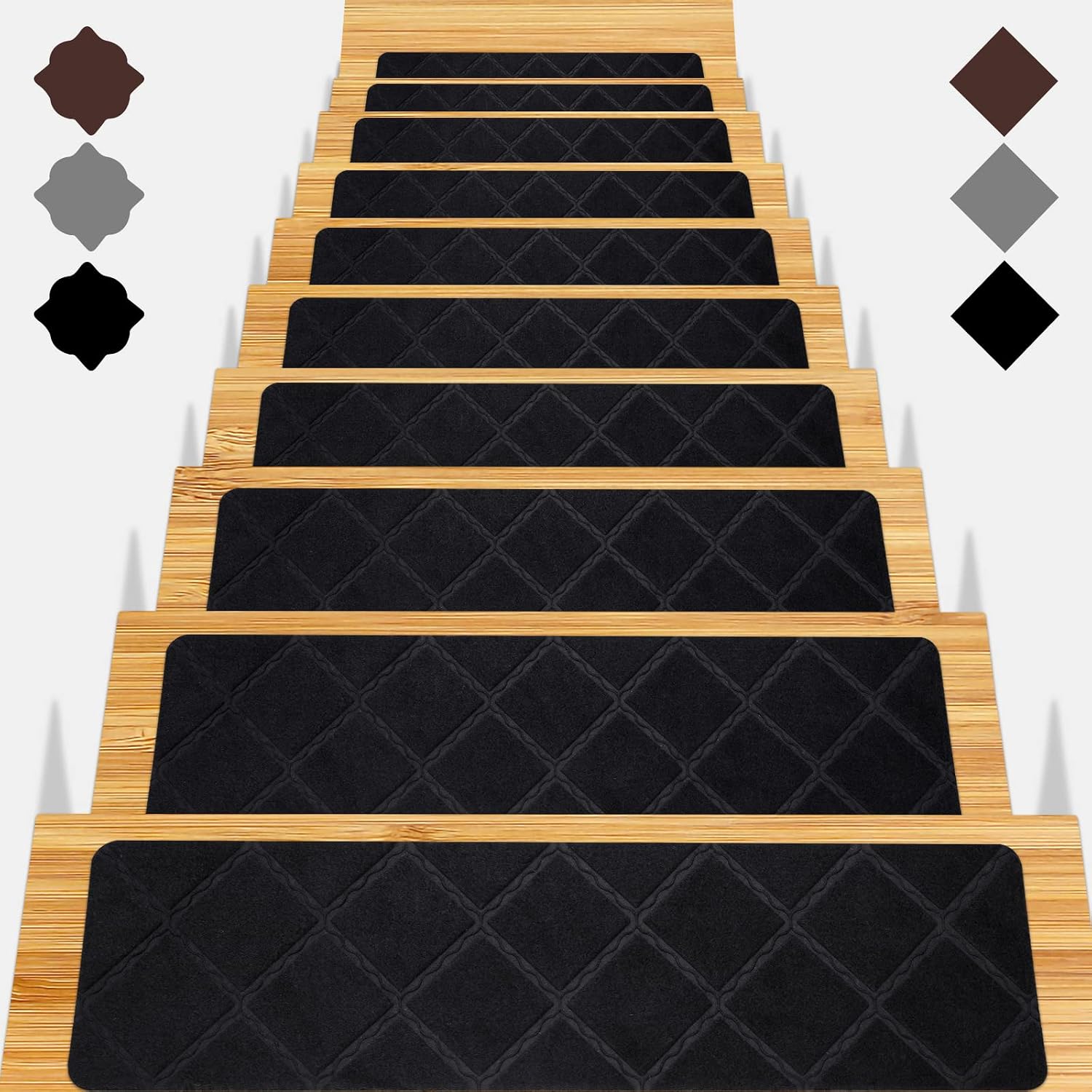Stair Treads for Wooden Steps 15pcs 8x30in Non-Slip Stairs Carpet Runner