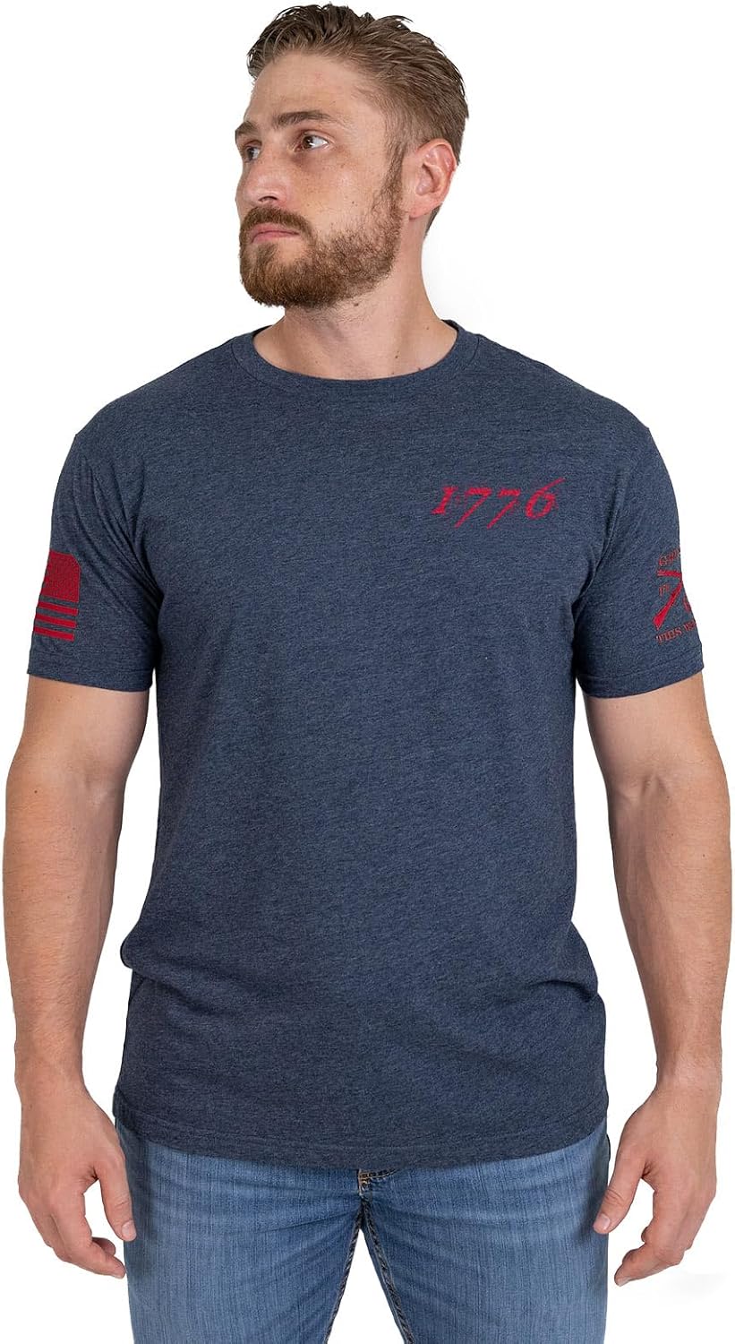 Grunt Style American 1776 Flag Men's Graphic Tee