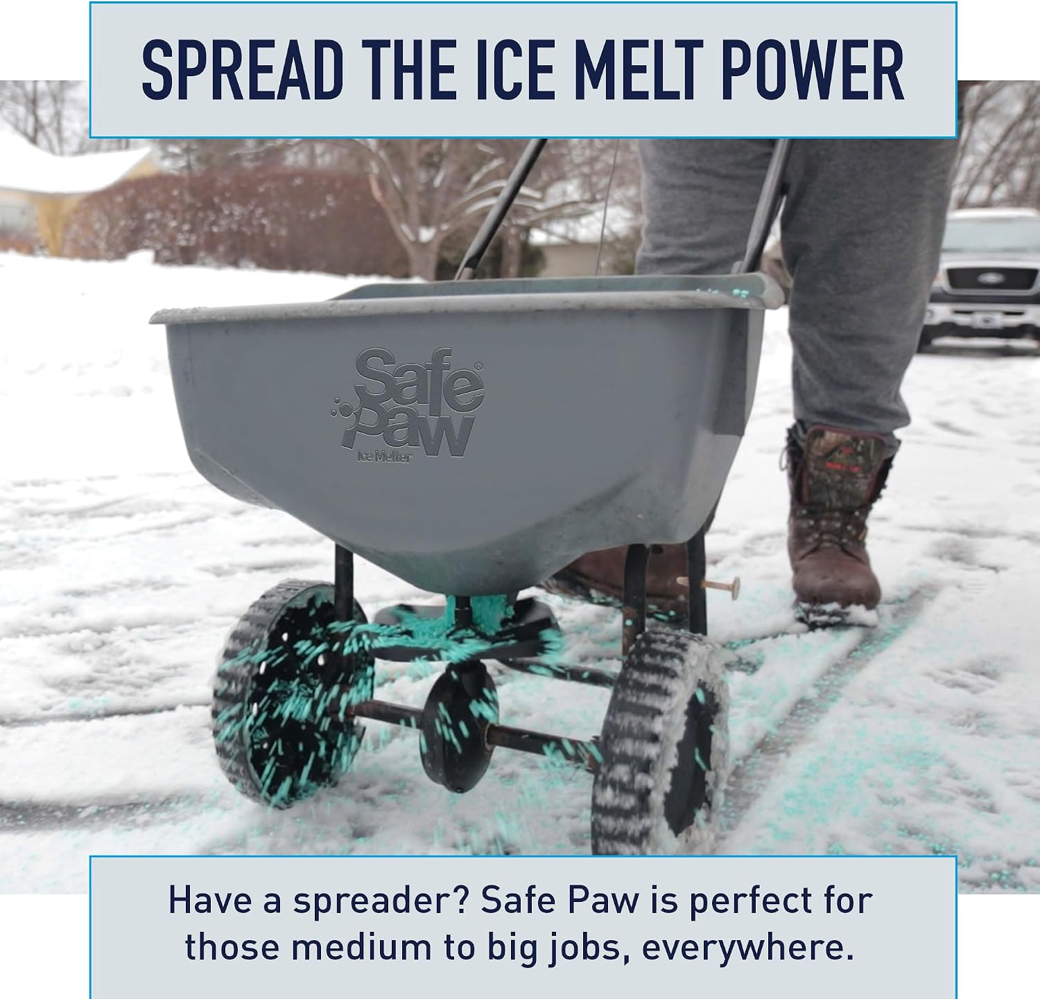 Safe Paw 2 Pack Pet-Safe Snow & Ice Melt, Salt- & Chloride-Free Melt, 8 lbs