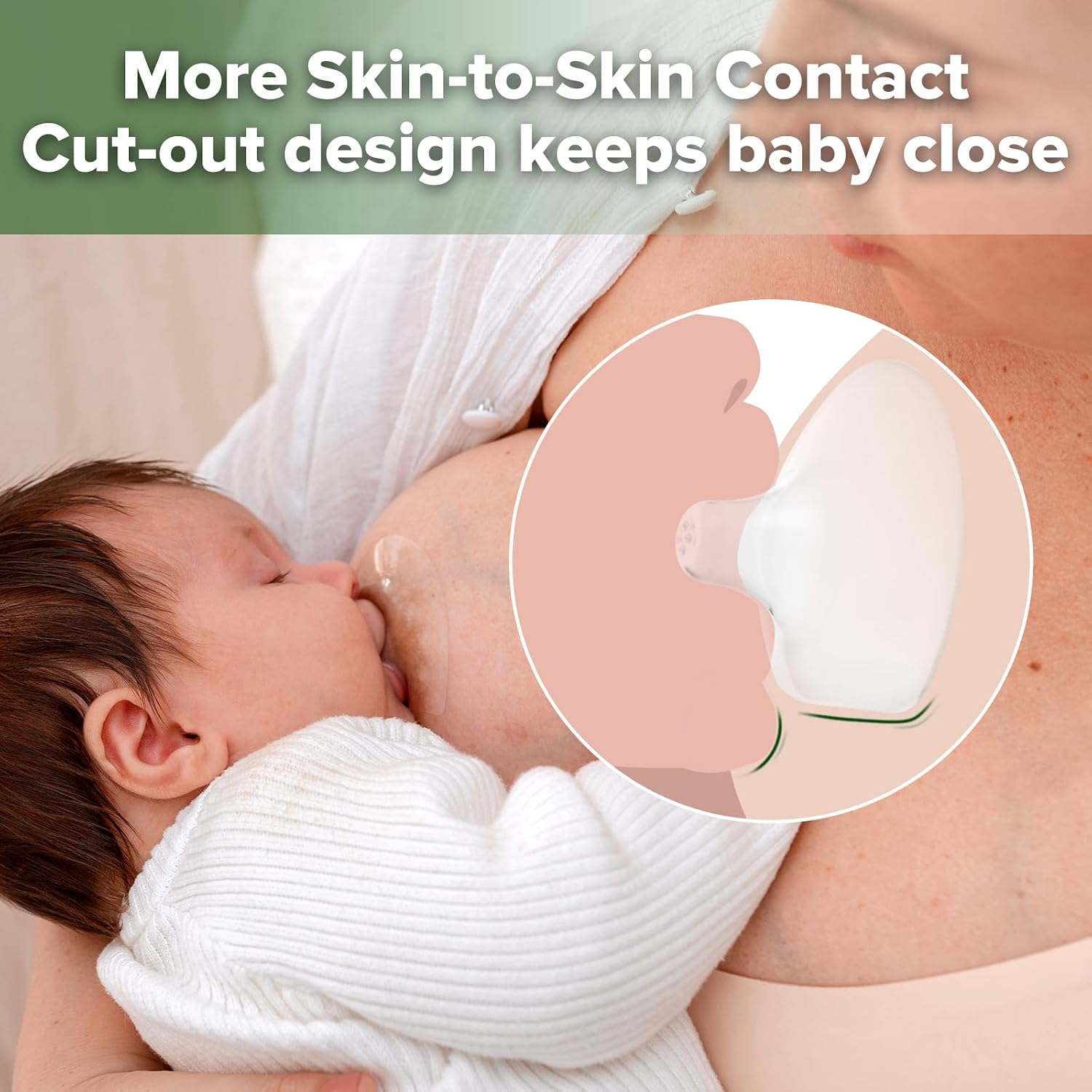 haakaa Nippleshield Silicone Nipple Shields for Breastfeeding with Carry Case Ultra-Thin Super-Soft (18mm, 2pk)