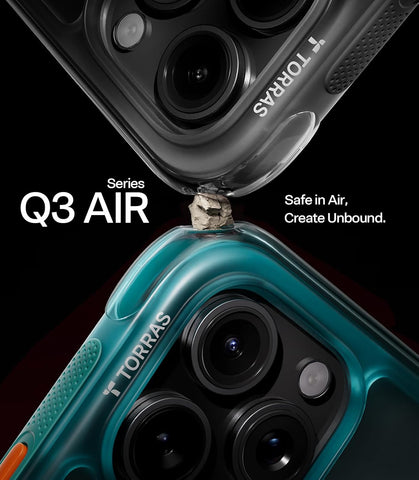 TORRAS Ostand Q3 Air for iPhone 16 Pro Max Case with Stand, Shockproof
