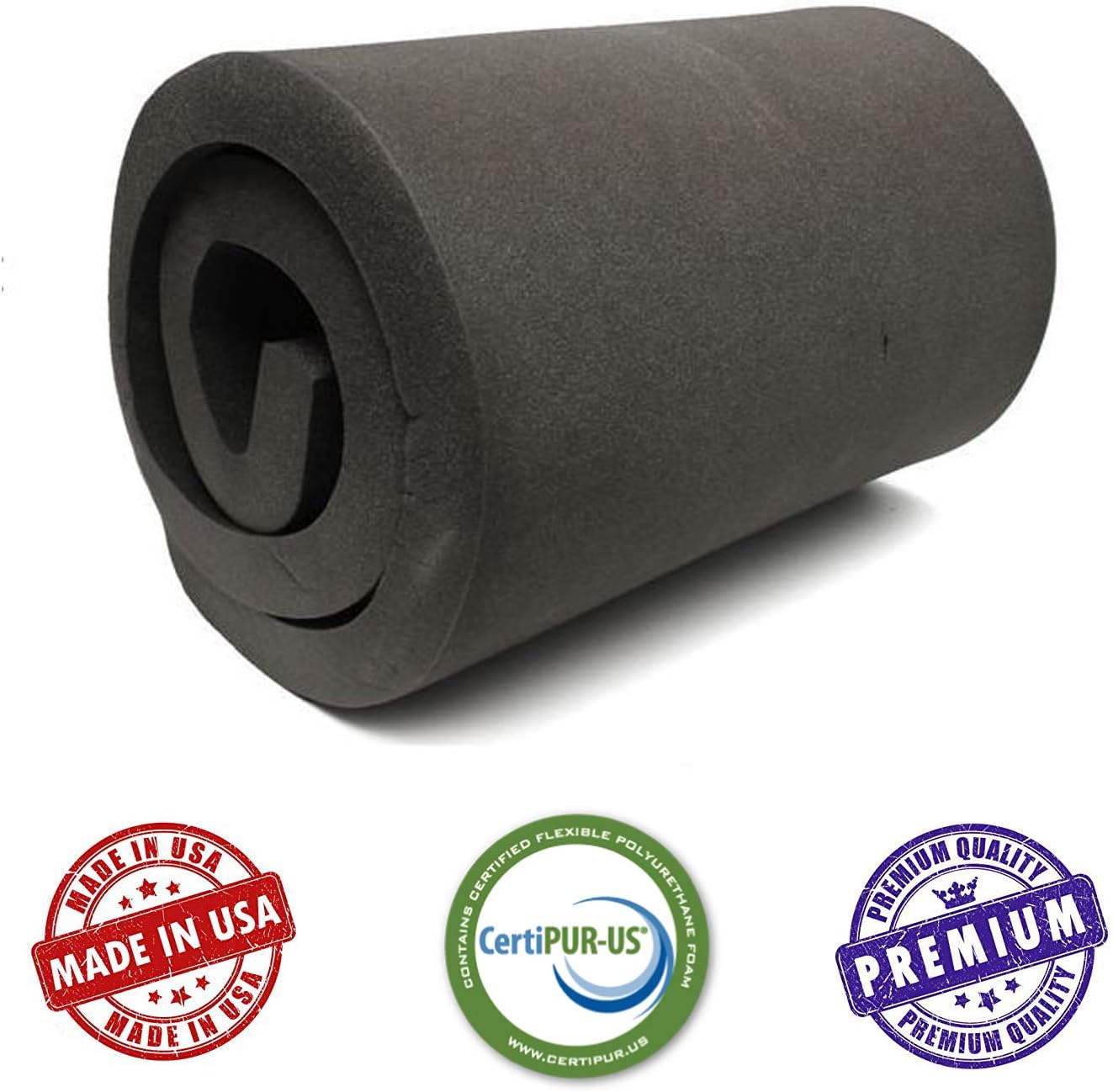 AK TRADING CO. 5" H X 30" W X 72" L CertiPUR-US® Certified Rubber Foam Sheet Cushion (Seat Replacement, Upholstery Sheets, Foam Padding, Acoustic Foams Sheet)