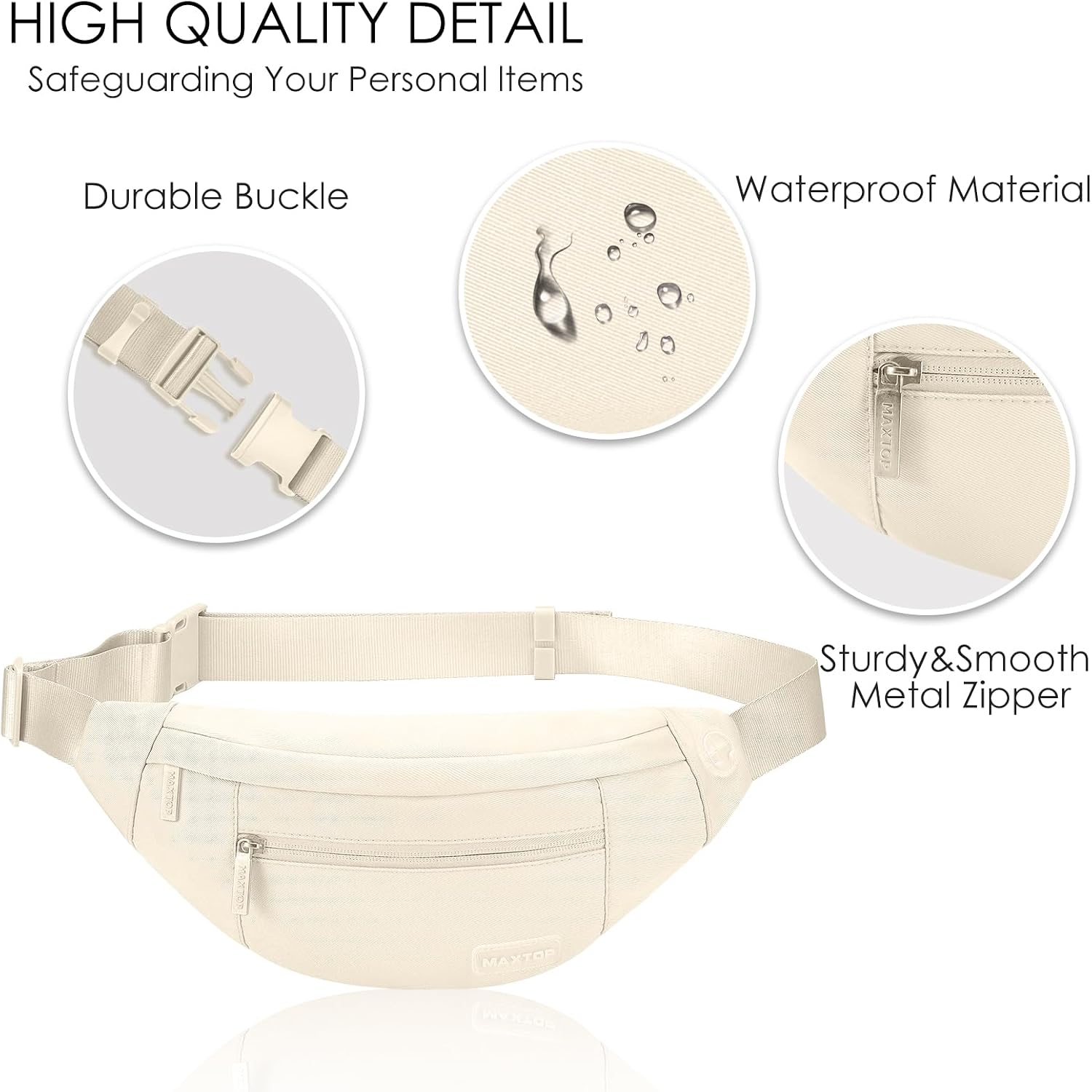 Small Aprocot Cross Body Bag Fashion Shoulder Fanny Pack for Women