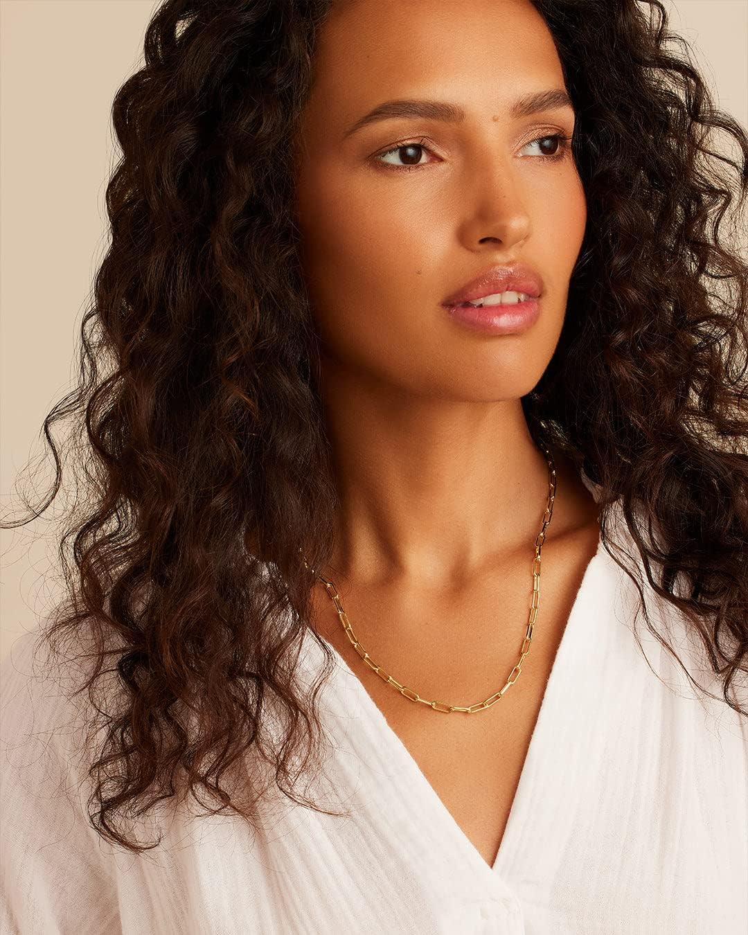 gorjana - Parker Necklace 18" - 18k Silver or Gold Plated - Adjustable Paperclip Link Chain - Chunky Clasp - Ideal Gift Packaging
