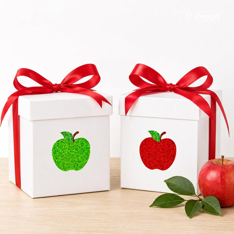 Anwyll Apple Stickers - 500 1.5'' Small Apple Sticker for Apple Party Favor