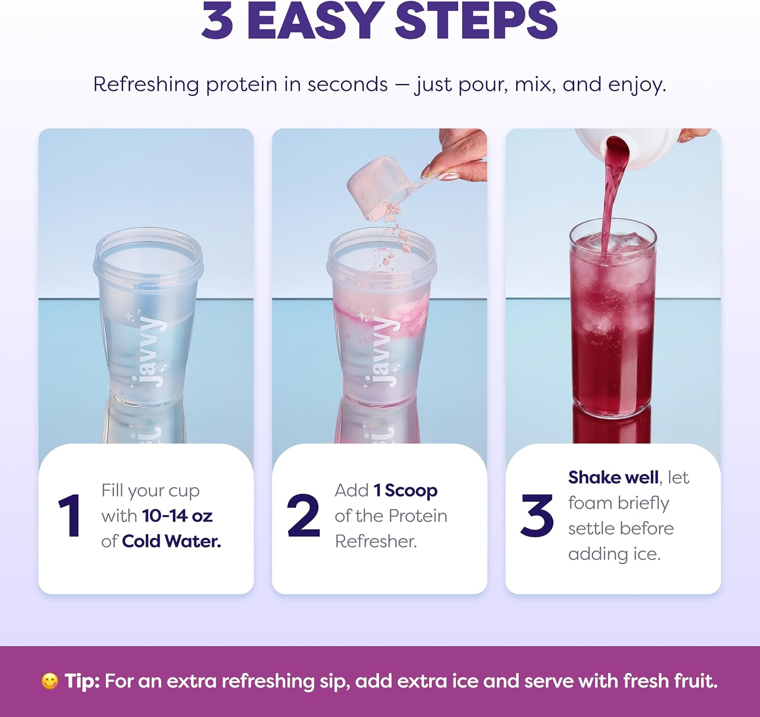 Javvy Clear Protein Powder with Clear Whey Protein, BlackBerry Lemonade