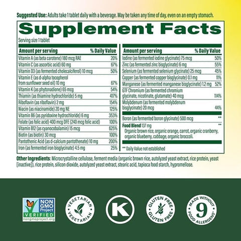 MegaFood One Daily Multivitamin for Women & Men, 22 Nutrients, 180 Tablets