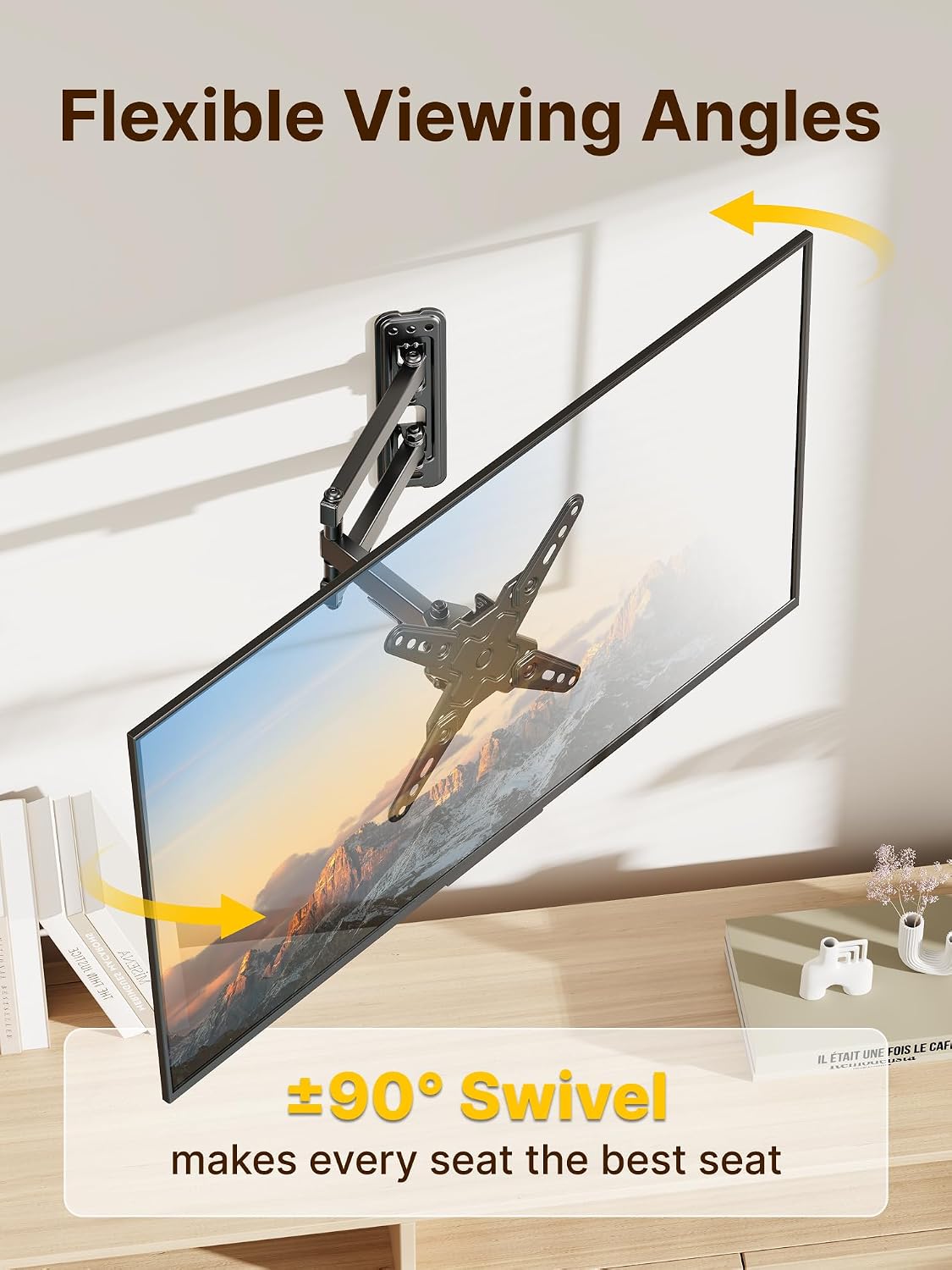 monTEK Full Motion Small TV Wall Mount for 13-43 Inch TVs up to 44 lb