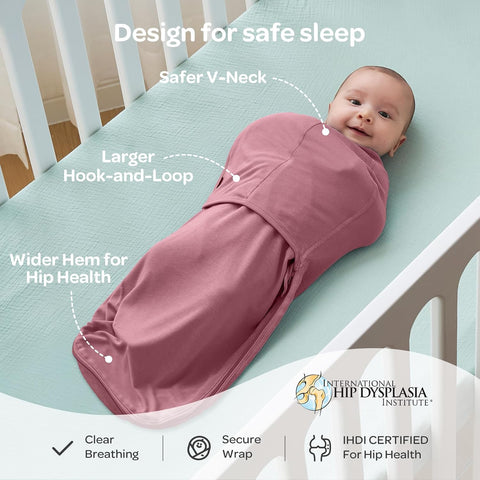 Momcozy Swaddles for Newborns, Quiet Fastener Swaddle for Infant 0-3 Months
