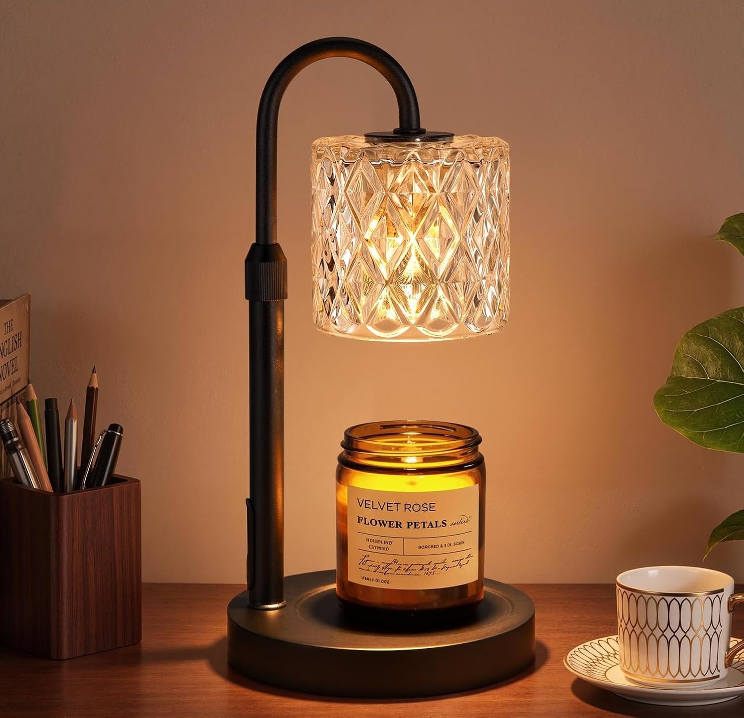 Candle Warmer Lamp with Timer, Birthday Gifts for Women, Room Decor, Black